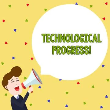 Word writing text Technological Progress. Business concept for overall Process Stock Illustration