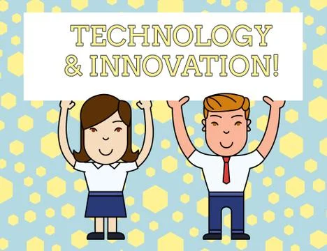 Word writing text Technology And Innovation. Business concept for Application of Illustrazione stock