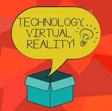 Word writing text Technology Virtual Reality. Business concept for interactive 스톡 일러스트