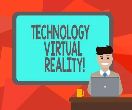 Word writing text Technology Virtual Reality. Business concept for interactive Illustrazione stock