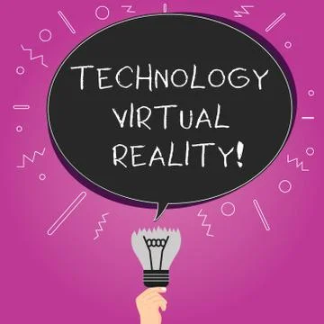 Word writing text Technology Virtual Reality. Business concept for interactive Stock Illustration