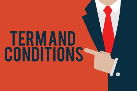 Word writing text Term And Conditions. Business concept for Policies and Rules Illustration