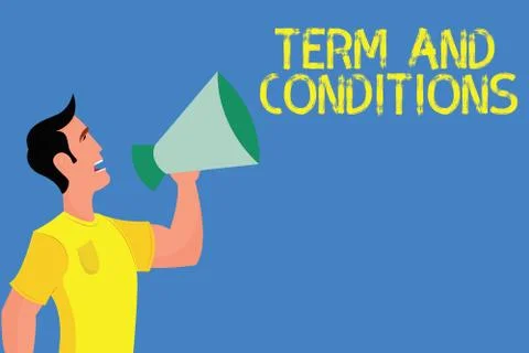 Word writing text Term And Conditions. Business concept for Policies and Rules Illustration