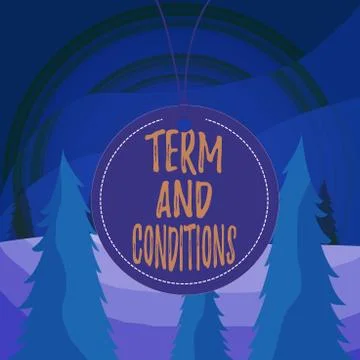 Word writing text Term And Conditions. Business concept for Policies and Rules Illustration