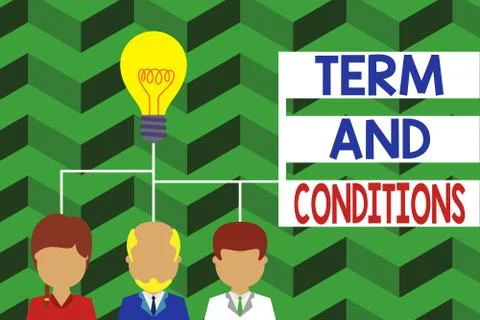 Word writing text Term And Conditions. Business concept for Policies and Rules Illustration