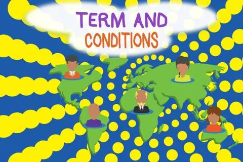 Word writing text Term And Conditions. Business concept for Policies and Rules Illustration
