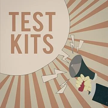 Word writing text Test Kits. Business concept for tools used to detect the Stock Illustration