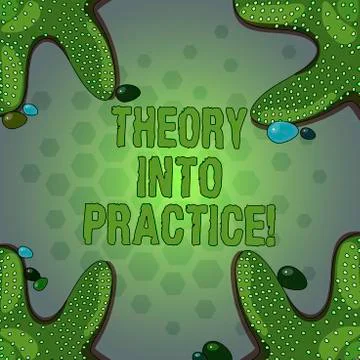 Word writing text Theory Into Practice. Business concept for Hands on learning Stock Illustration
