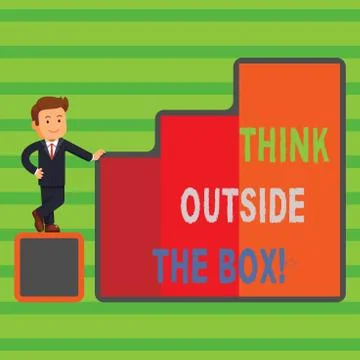 Word writing text Think Outside The Box. Business concept for Thinking of new イラスト素材