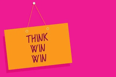 Word writing text Think Win Win. Business concept for Business Strategy 库存插图