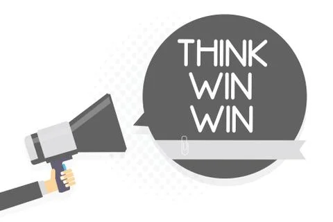 Word writing text Think Win Win. Business concept for Business Strategy Stockillustratie