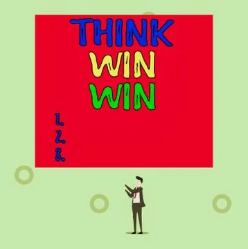 Word writing text Think Win Win. Business concept for Business Strategy Stockillustratie