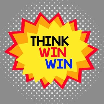 Word writing text Think Win Win. Business concept for Business Strategy Stock Illustration