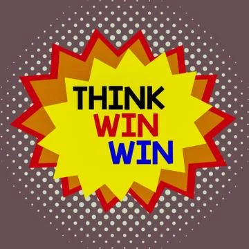 Word writing text Think Win Win. Business concept for Business Strategy Stockillustratie