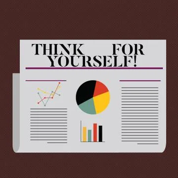 Word writing text Think For Yourself. Business concept for Have an independent Stock Illustration