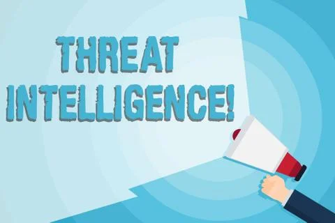Word writing text Threat Intelligence. Business concept for analyzed and refined Stockillustratie