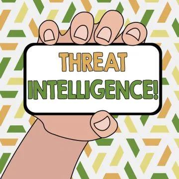 Word writing text Threat Intelligence. Business concept for analyzed and refined Stockillustratie
