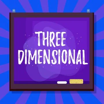 Word writing text Three Dimensional. Business concept for Things that have depth Ilustração Stock