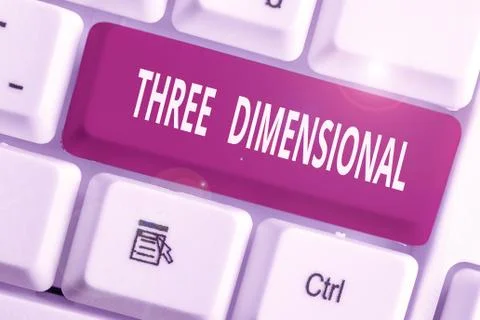 Word writing text Three Dimensional. Business concept for Things that have depth 스톡 사진
