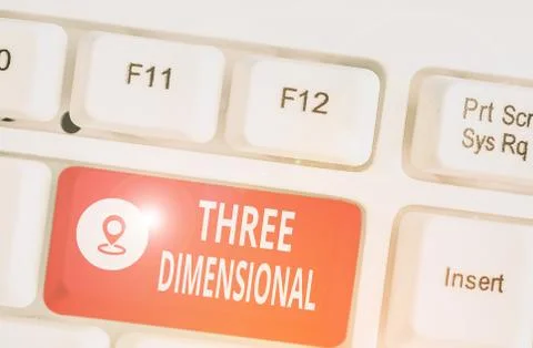 Word writing text Three Dimensional. Business concept for Things that have depth 스톡 사진