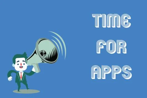 Word writing text Time For Apps. Business concept for The best fullfeatured Stock Illustration