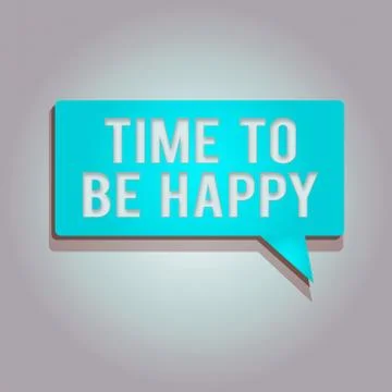 Word writing text Time To Be Happy. Business concept for meaningful work Workers Stock Illustration