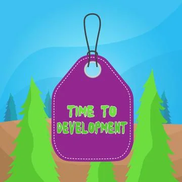 Word writing text Time To Development. Business concept for a length of time Stock Illustration