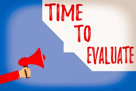 Word writing text Time To Evaluate. Business concept for business review Stockillustratie