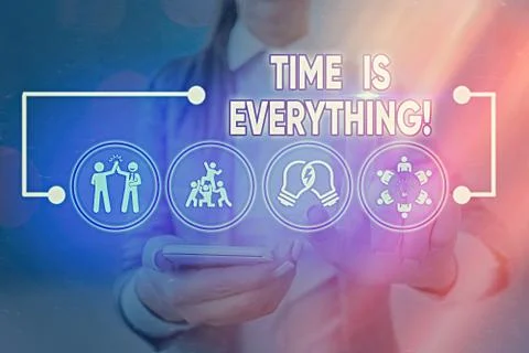 Word writing text Time Is Everything. Business concept for significance of time 写真素材