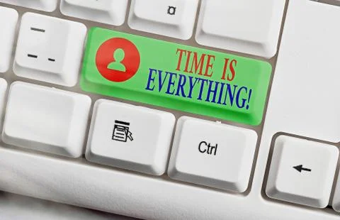 Word writing text Time Is Everything. Business concept for significance of time 写真素材