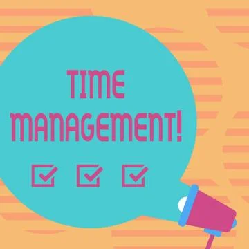 Word writing text Time Management. Business concept for Schedule Planned for Job Stock Illustration