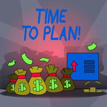 Word writing text Time To Plan. Business concept for Idea Development Moment Illustrazione stock