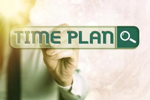 Word writing text Time Plan. Business concept for a system for paying for goods Fotos Stock