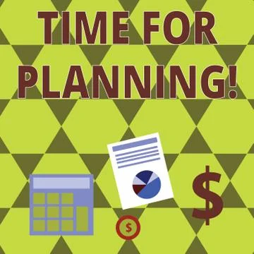 Word writing text Time For Planning. Business concept for exercising conscious Stockillustratie