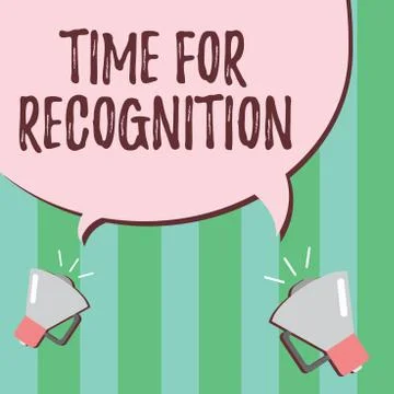 Word writing text Time For Recognition. Business concept for Acknowledgement Stock Illustration