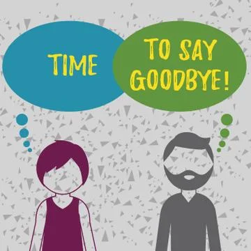 Word writing text Time To Say Goodbye. Business concept for Separation Moment Stock Illustration