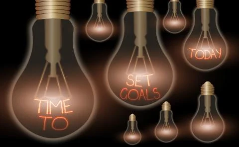 Word writing text Time To Set Goals. Business concept for management tips Start 스톡 일러스트