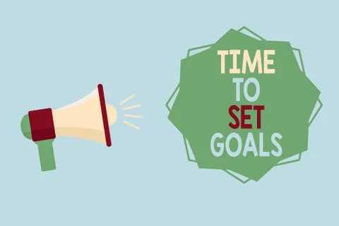 Word writing text Time To Set Goals. Business concept for management tips Start 스톡 일러스트