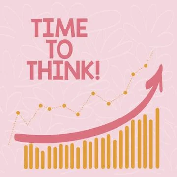 Word writing text Time To Think. Business concept for Reconsider some things Ilustración de archivo