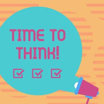 Word writing text Time To Think. Business concept for Thinking Planning Ideas イラスト素材