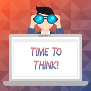 Word writing text Time To Think. Business concept for Thinking Planning Ideas 스톡 일러스트