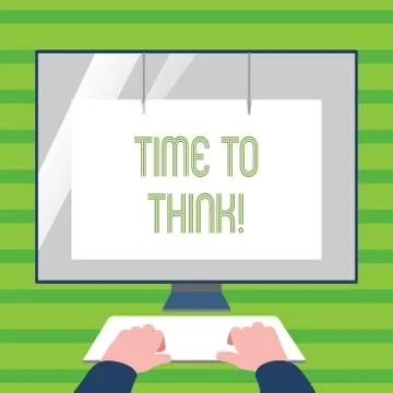Word writing text Time To Think. Business concept for Thinking Planning Ideas 스톡 일러스트