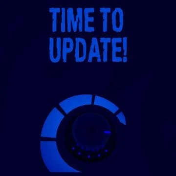 Word writing text Time To Update. Business concept for this is right moment to Stock Illustration