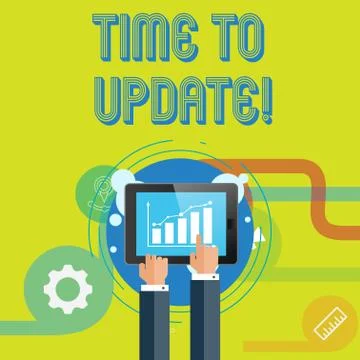 Word writing text Time To Update. Business concept for this right moment to make 스톡 일러스트