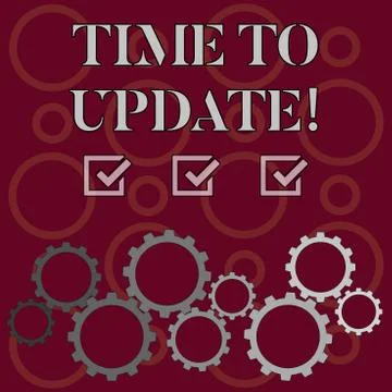 Word writing text Time To Update. Business concept for this right moment to make イラスト素材