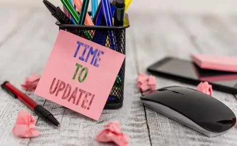 Word writing text Time To Update. Business concept for this is right moment to 写真素材
