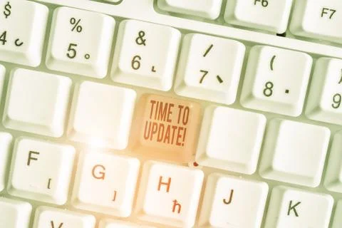 Word writing text Time To Update. Business concept for this is right moment to Stock Photos