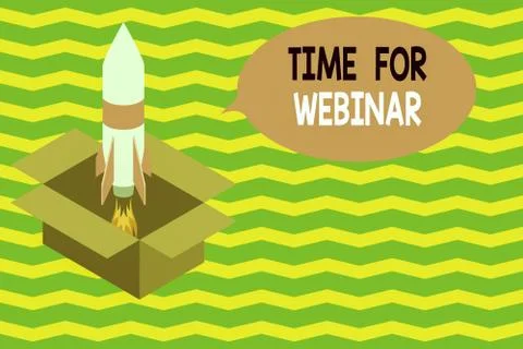 Word writing text Time For Webinar. Business concept for seminar conducted over Stock Illustration