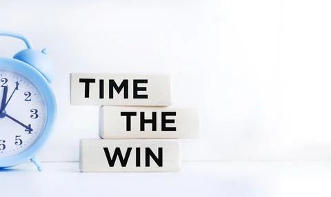 Word writing text TIME TO WIN . Business concept on table chart. Stock Photos