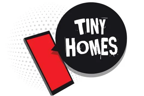 Word writing text Tiny Homes. Business concept for houses contain one room only イラスト素材